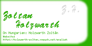 zoltan holzwarth business card